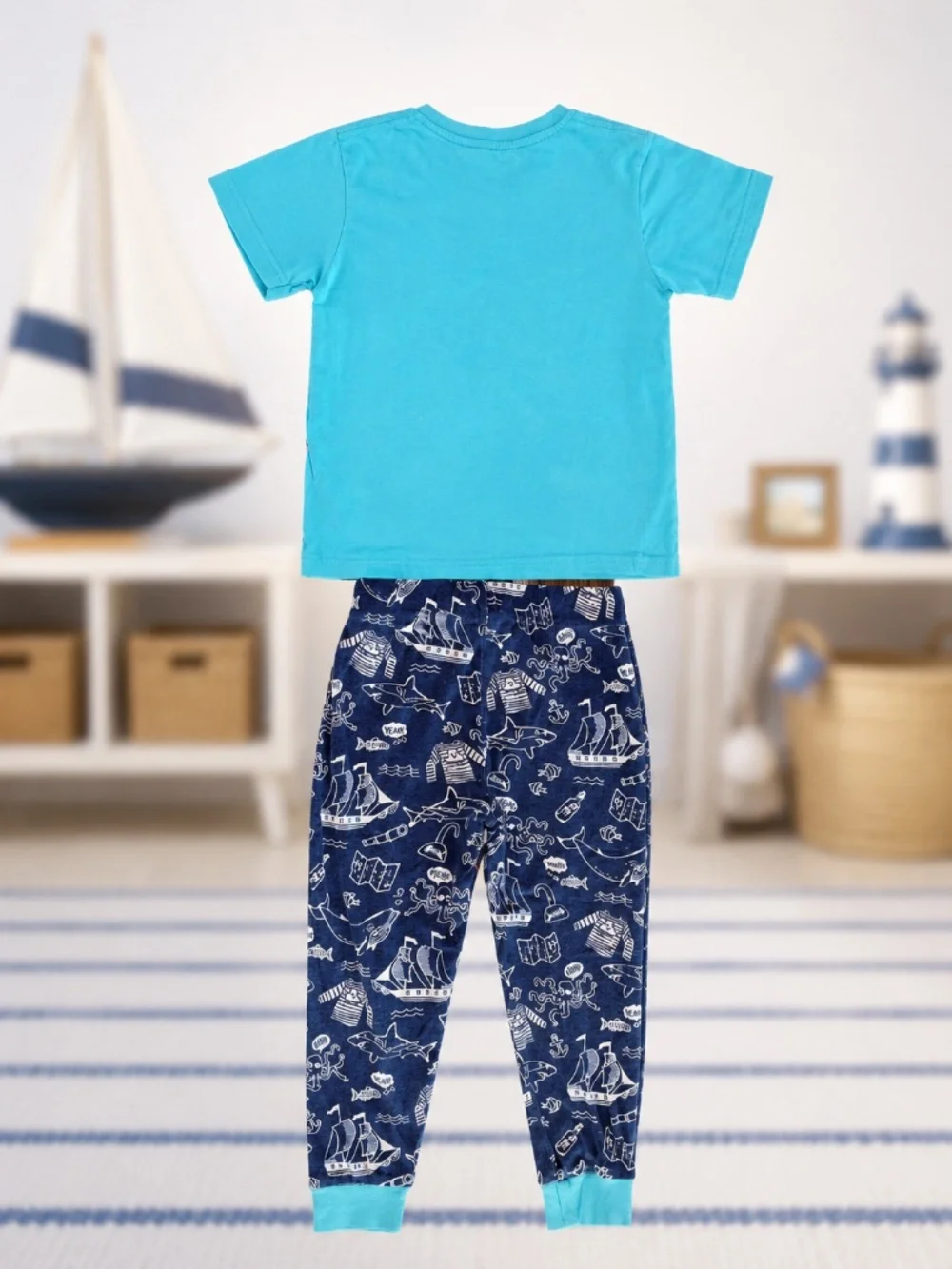 Boys Pirate Pajama Set – Approx. Size 2T–3T